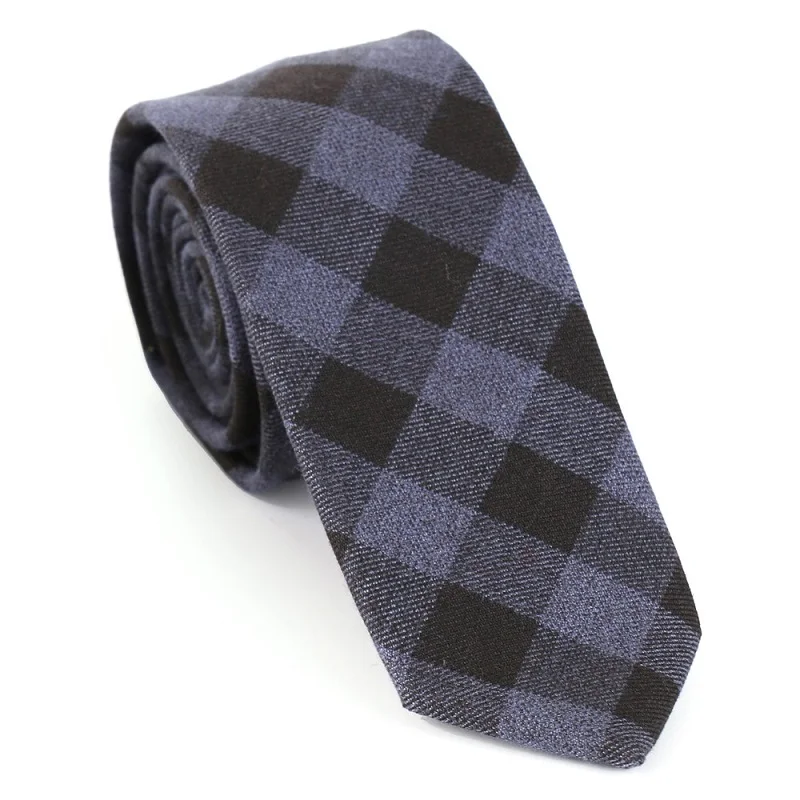 Классический мужской облегающий шерстяной галстук в клетку, шерстяной Тканый Жаккардовый галстук, деловой Свадебный галстук, мужской Официальный галстук, аксессуары - Цвет: wool tie WT-006