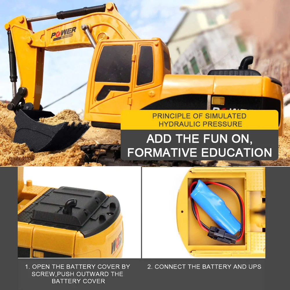 GOOLRC 1/24 RC экскаватор грузовик строительный трактор металлическая Лопата детская