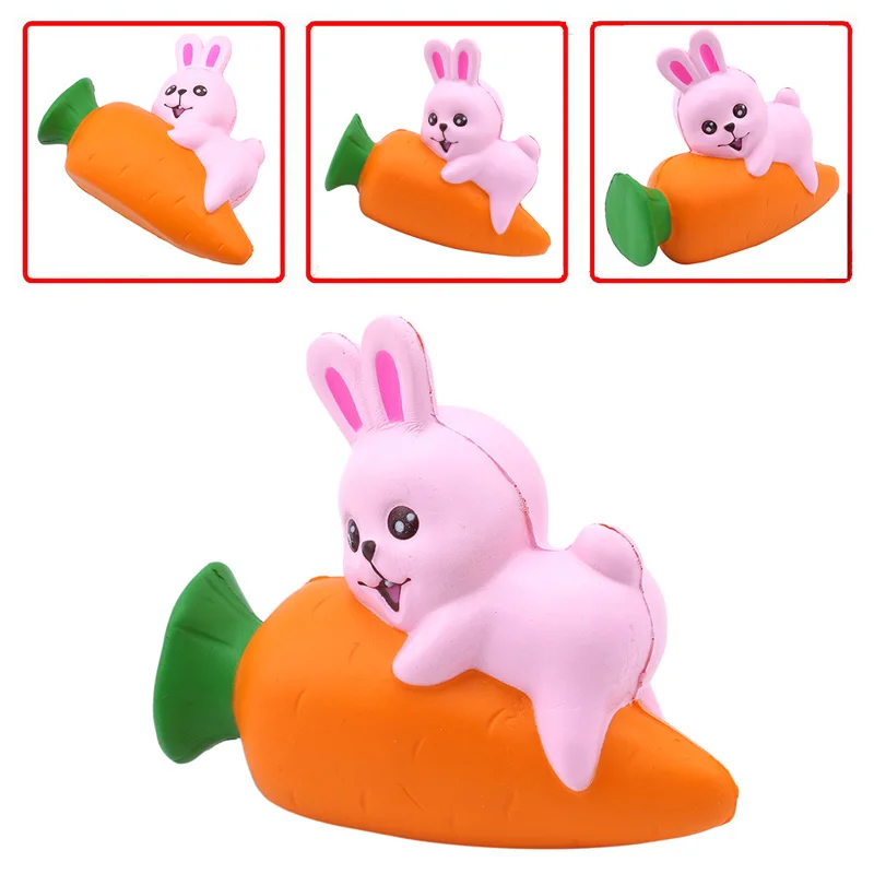 Kawaii Jumbo замедлить рост Squeeze морковь кролик игрушка антистрессовый мяч Забавный