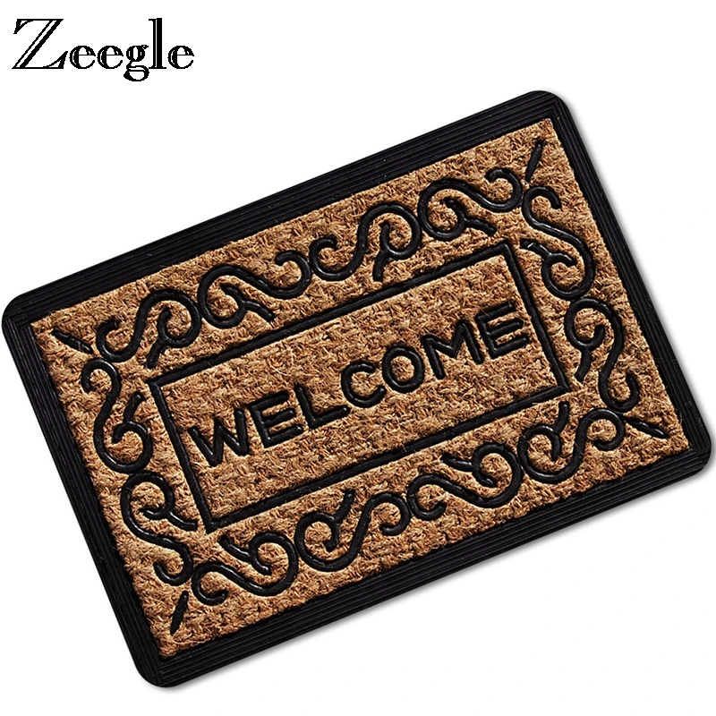 Best Zeegle Welcome Mat Home Entrance Doormat Floor Rug Rubber Doormat Outdoor Rugs Anti slip Hallway Rugs Absorption Bathroom Rugs