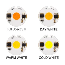 10 шт. светодиодный чип COB 5 Вт 7 Вт 3 Вт 9 Вт 12 Вт 220 В светодиодный чип полный спектр теплый холодный день белый умный IC светильник ing для DIY точечный светильник