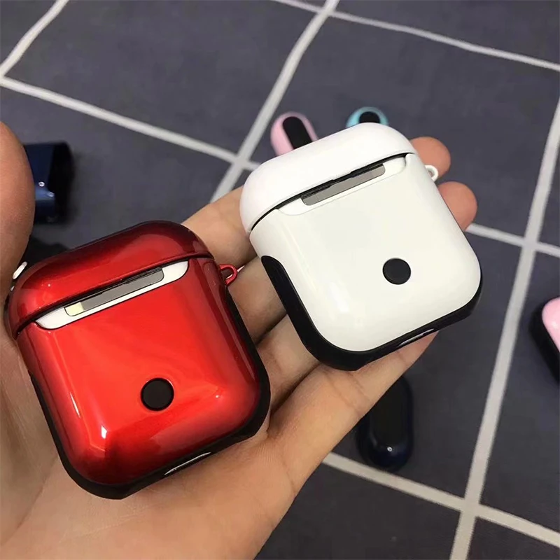 Роскошный силиконовый чехол для Airpods, чехол s, мягкий ТПУ+ ПК, двухслойный защитный чехол для Apple Airpods, силиконовый чехол, сумки