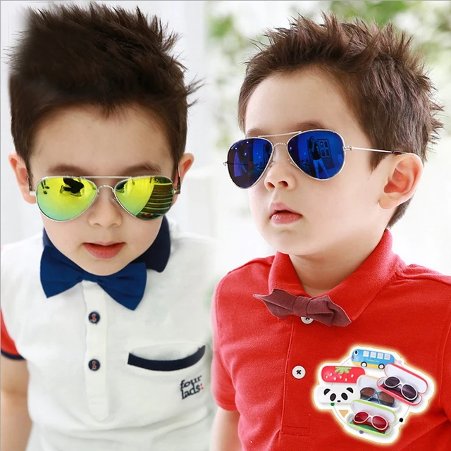 New Look Fashion Child Sunglasses Boys Coating Aviator