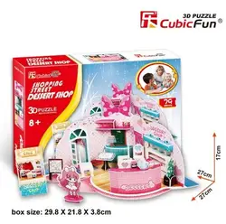 Кэндис Го! 3D игрушка CubicFun модель бумаги головоломки P624H торговые улицы десерт магазин девушки любят наиболее 1 шт