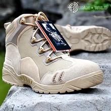 Хорошее качество, HANWILD, тактическая Мужская Боевая обувь, охотничьи снаряжение, ботинки для пешего туризма, альпинизма, дышащая спортивная обувь, кожаные кроссовки