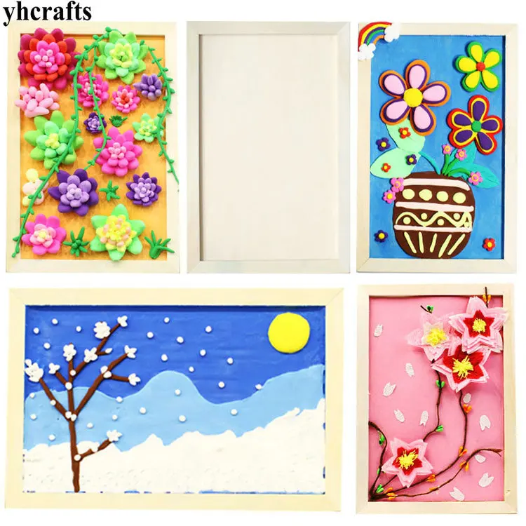 

2PCS/LOT.wood picture frames Photo frame Drawing toys Early learning educational intelligence fancy toy Kindergarten arts