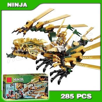 

258pcs Ninja The Yellow Dragon Catapult Lloyd Jay Cole Kai Scout 9793 Model Building Blocks Boys Toy Bricks Compatible with