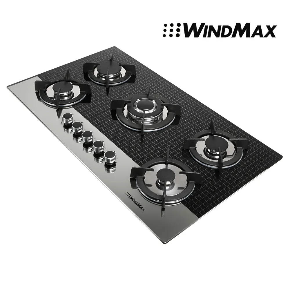 Euro Style 35 5 In Coated Glass 5 Burners Built In Stove Ng Gas