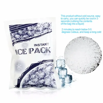 

5 Bag Disposable Pvc Bag Medical Ice Pack Instant Cooling Speed Cold Ice Bag Tattoo Sports Sprains Injury First Aid Pain Relief