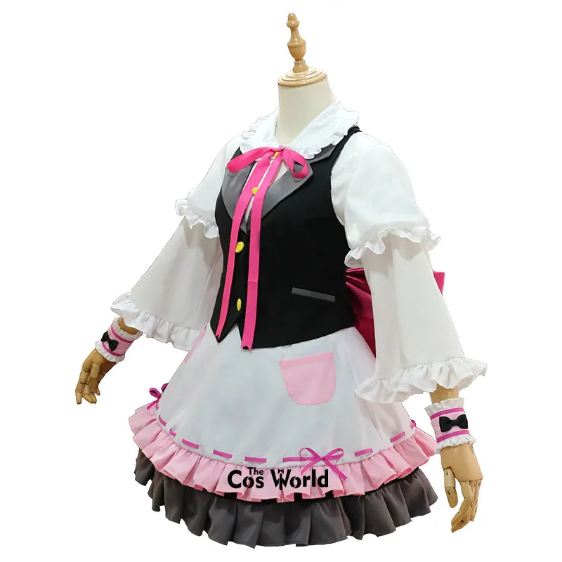 Love Live Sunshine Aqours Kurosawa рубиновое платье для горничной Униформа наряд аниме костюмы