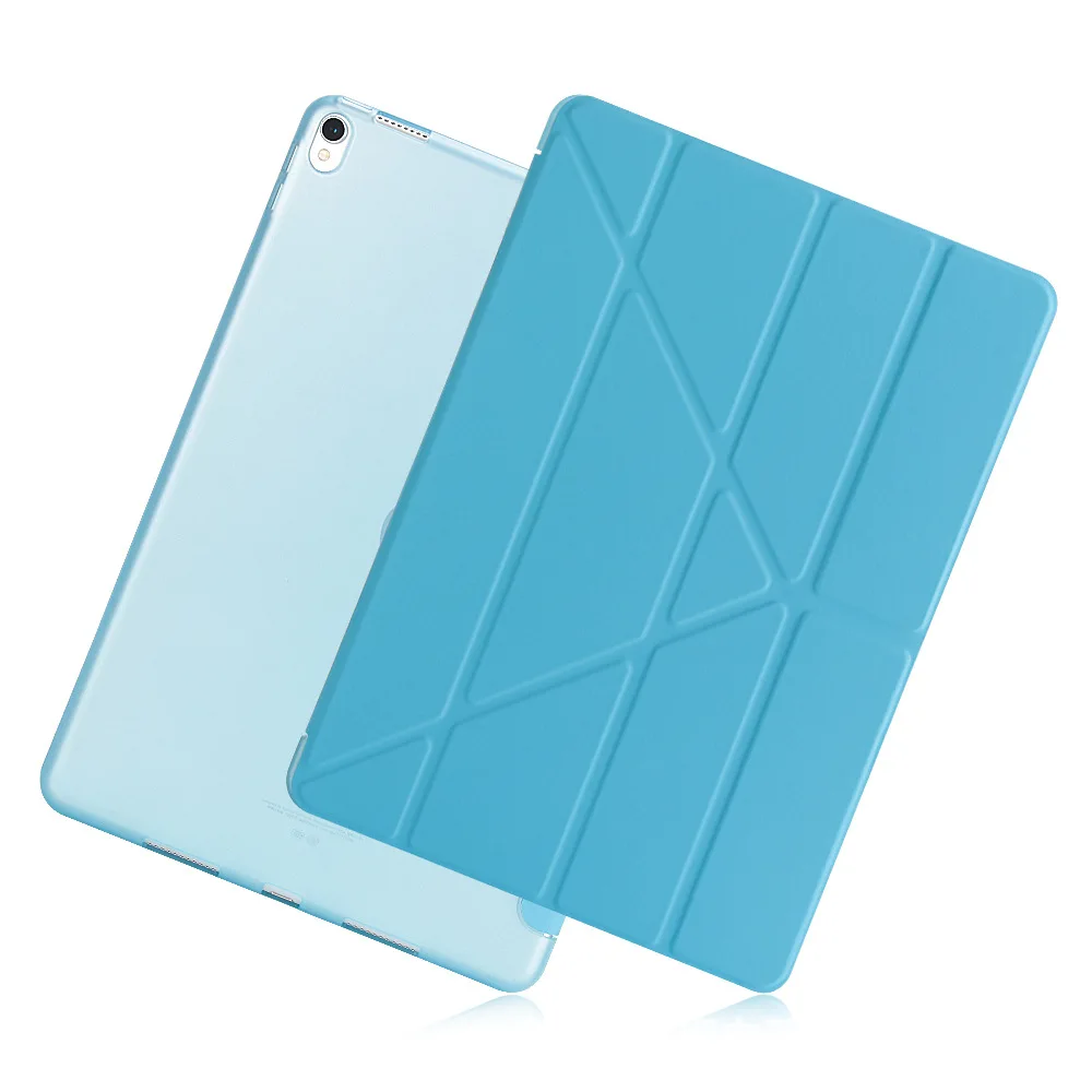 Для iPad Pro 10,5 Чехол iPad Air 3 Funda тонкий из искусственной кожи+ Силиконовый мягкий чехол для задней панели Smart Cover для iPad Pro 10,5 дюймов чехол