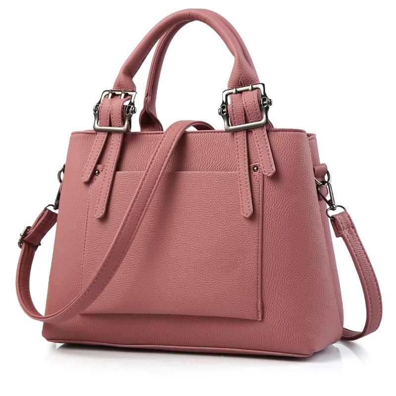 

New Arrival 2017 Women Candy Colors Fashion Handbags Pu Leather Shoulder Lady Messenger Bags Big Leisure Handbag for Women