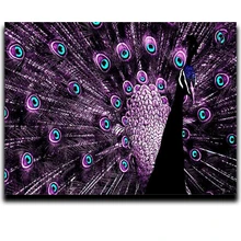 Animais pintura Diamante Rodada \ broca Quadrado Mosaico de Fotos a partir de cristais de Diamante bordado Cheio Pavão