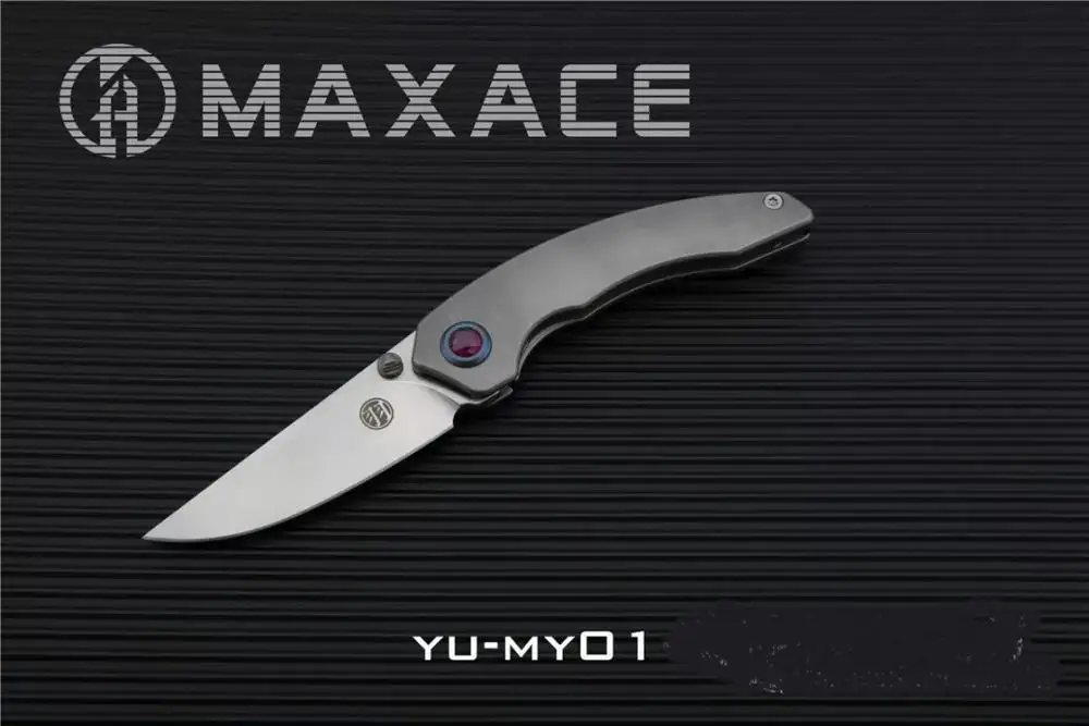 Maxace YU Jentry титановый M390 ножевой подшипник, компактный походный нож - Цвет: normal gray