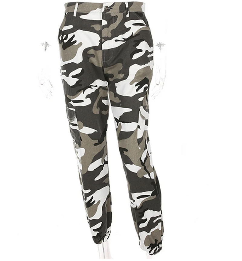 Women High Waist Camouflage Pants Fashion Pantalon Femme Trouser Ankle-Length Sweatpants Cotton Streetwear Hip Hop Camo Pants Pants