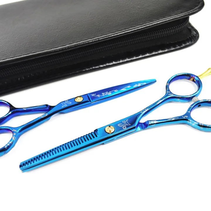 hot sale hair scissors et blue flower