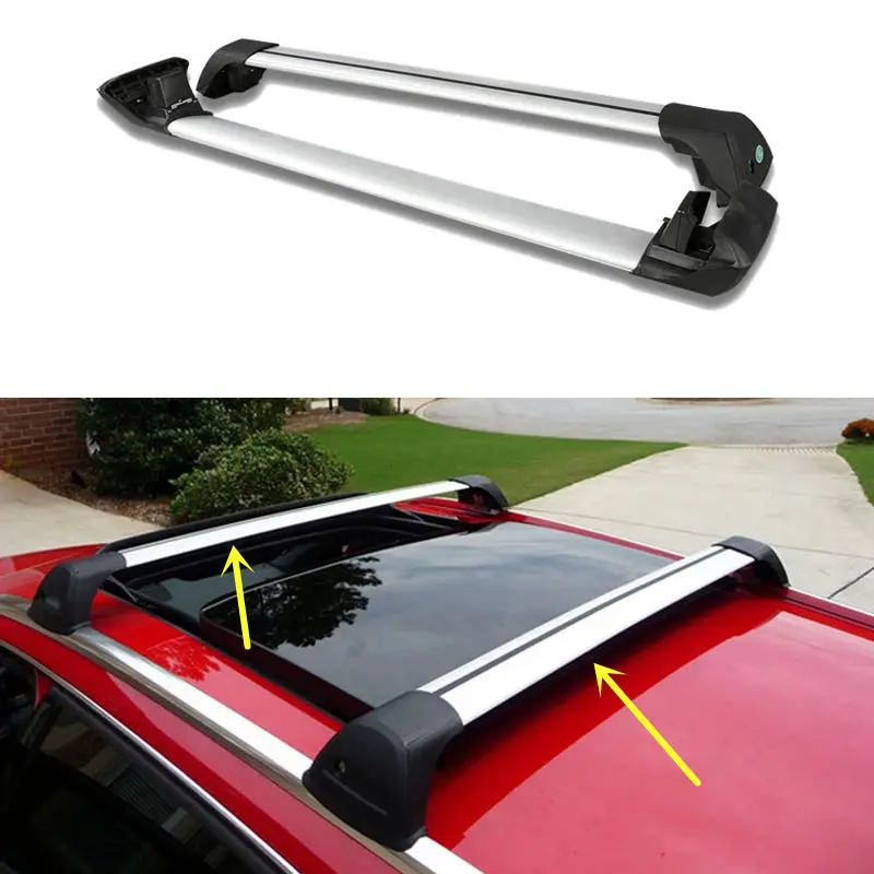 A Pair Aluminum Cross Bar Roof Cargo Luggage Rack For Nissan Murano