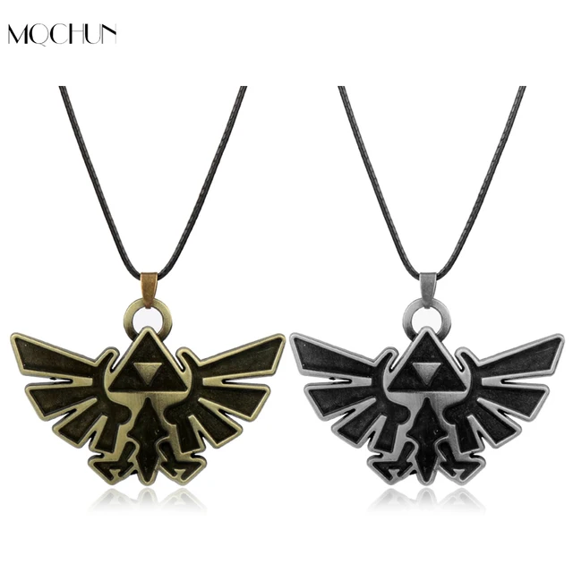 MQCHUN Legend of Zelda Triforce Pendant Necklace Zelda Navi Necklace