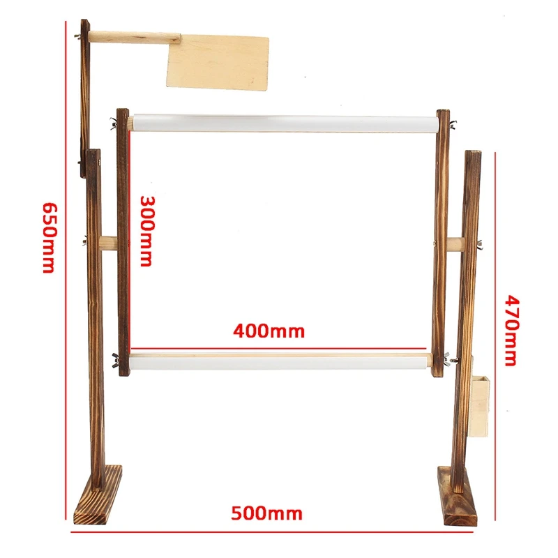 1 Набор, регулируемая деревянная рамка для вышивки крестом, напольная подставка, настольная рамка для вышивки крестом, Китайский инструмент для вышивки крестом 30x40x47 см