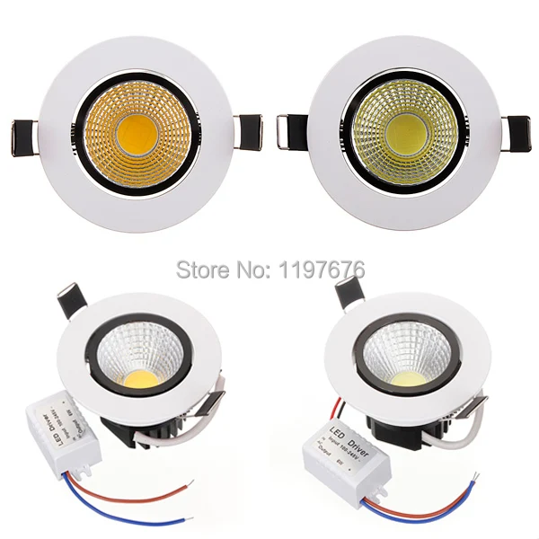 

Lowest price!!! 6W COB LED Down Light Ceiling Spot Light Recessed Downlight 85-265V Warm/Cold White 40pcs/lot, DHL/Fedex Free