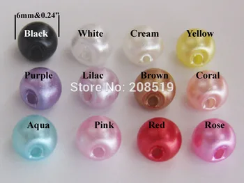 

NBNOWE Beautiful Children Shirt Buttons 6mm Mini size 300pcs randomly colors Plastic Pearl sewing Button garment accessories
