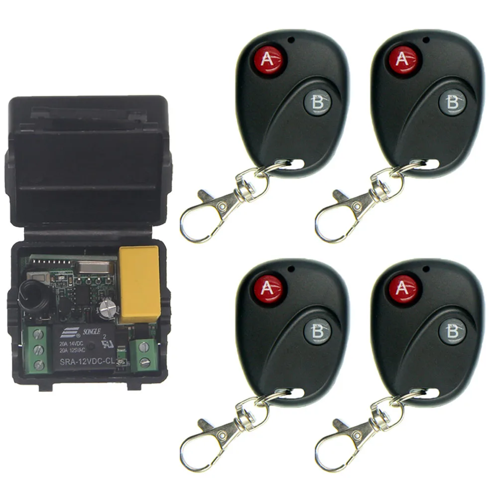 

Mini Size AC 220V 1CH 1 CH 10A RF Wireless Remote Control Switch System, Receiver+Transmitter Latched (A=ON,B=OFF)