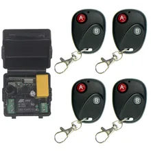 Mini Size AC 220V 1CH 1 CH 10A RF Wireless Remote Control Switch System, Receiver+Transmitter Latched (A=ON,B=OFF) Mini Size AC 220V 1CH 1 CH 10A RF Wireless Remote Control Switch System, Receiver+Transmitter Latched (A=ON,B=OFF)