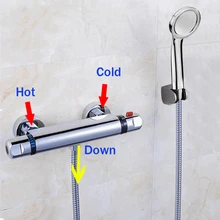 Hot Sale Thermostatic Shower Faucet Thermostatic Mixing Valve Bathroom Faucet with Shower Head Mixer Faucet