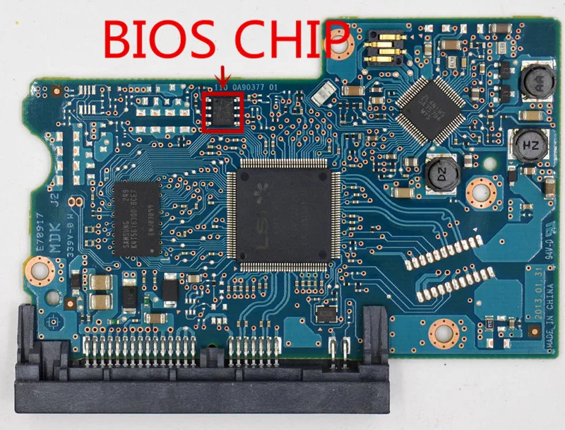 Jia Yuan Sheng HDD PCB/материнская плата/220 0A90377 01/LSI 60450/наклейки: 0J21827/DT01ACA050