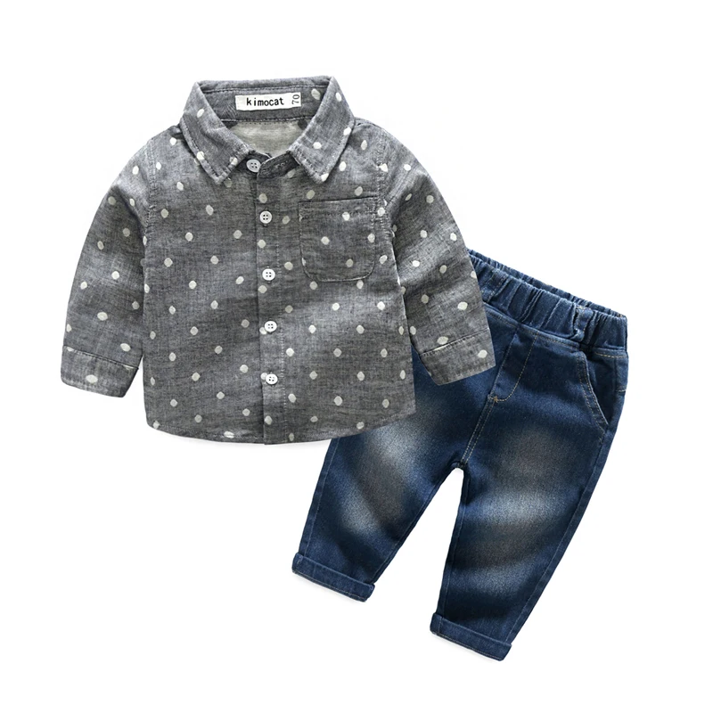 

Spring Baby Boy Clothing Sets Polka Dot T-Shirt+Pant 2018 Baby Boy Clothes Gentleman Kids Clothes Cotton Newborn Baby Cloth Sets