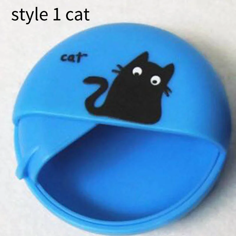 style 1 cat Круглые наушники провод коробка милые Мультяшные наушники контейнер портативный вращающийся чехол наушники Органайзер пластик - Цвет: style 1 cat
