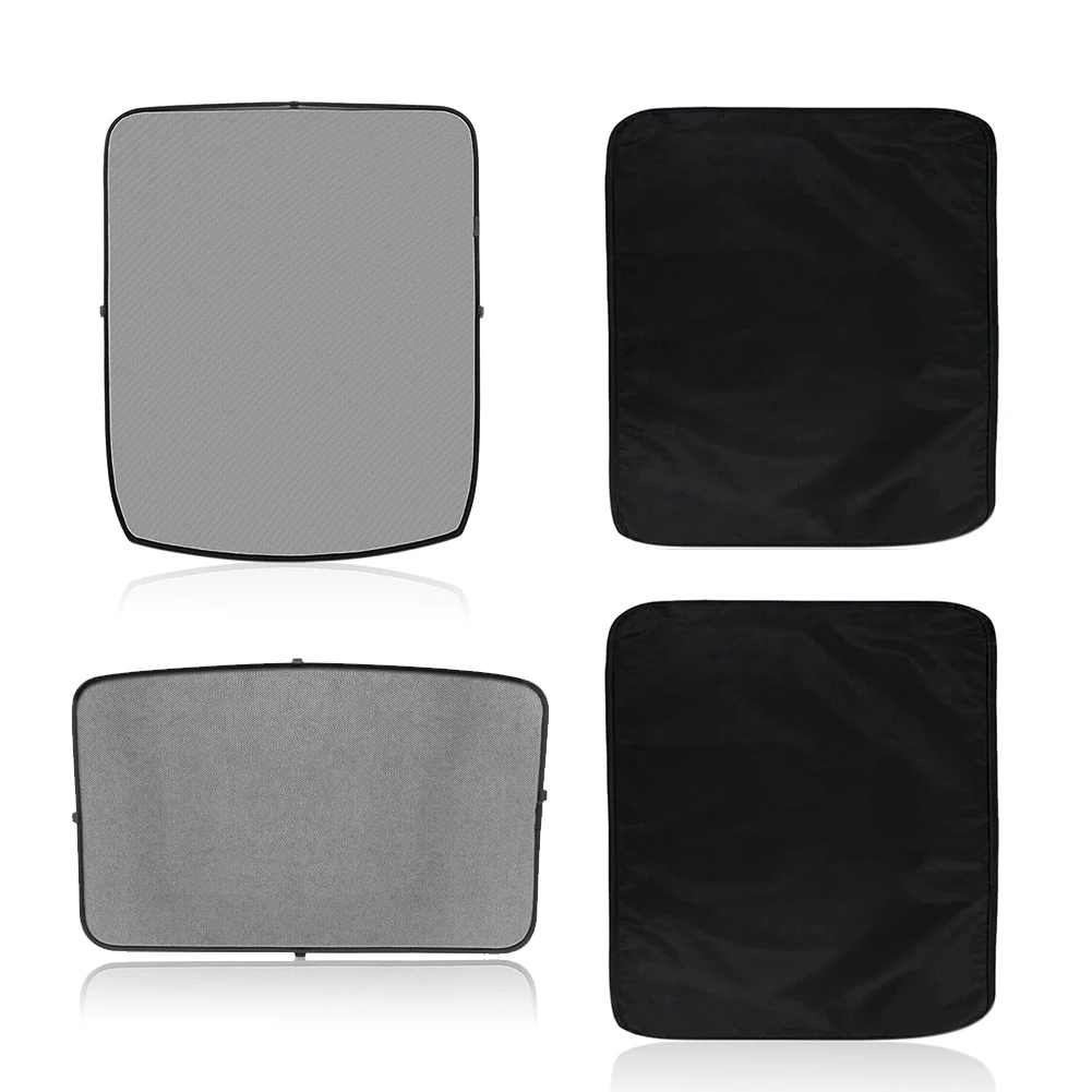

2pcs/ Set Interior Anti Heat Front Back Summer Car Sunroof Foldable Shading Net Durable Windshield Sunshade For Tesla Model 3
