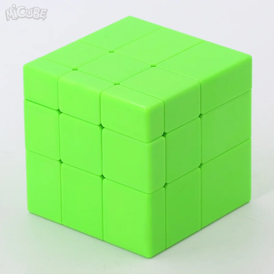 Micube зеркальный куб Qiyi кубики блоки с серебряным литым покрытием блестящий зеленый желтый Магический кубик головоломка IQ развивающие игрушки - Цвет: Green