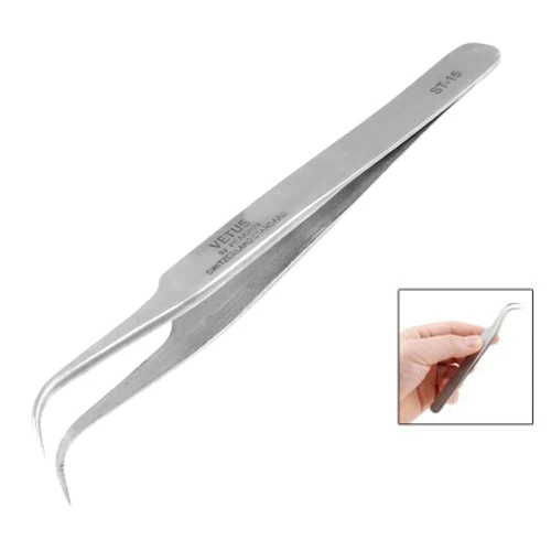 

Sale Anti-static Curved Tip Tweezers Forceps Pliers Repair Hand Tool Set