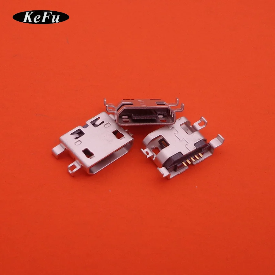 

100PCS/LOT for Alcatel OT995 micro usb charge charging connector jack plug dock socket port mini parts repair replacement 5-pin