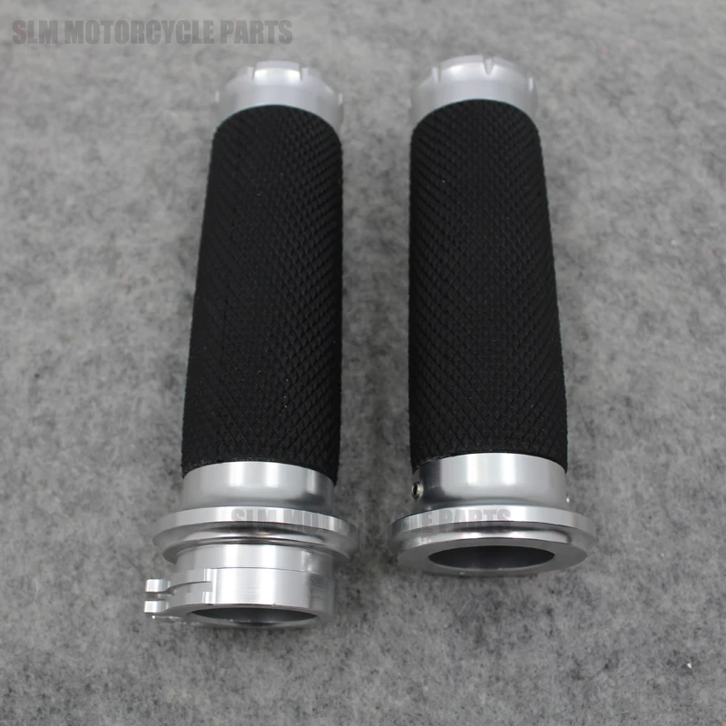

Motorcycle 1" 25mm Black Aluminum CNC Deep Cut Handle Bar Hand Cross Grips For Harley Sportster Touring Dyna Softail