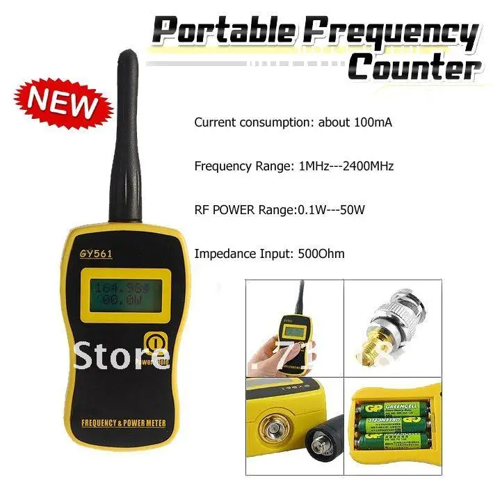 

Free Shipping Portable Frequency & Power Counter/Meter GY-561