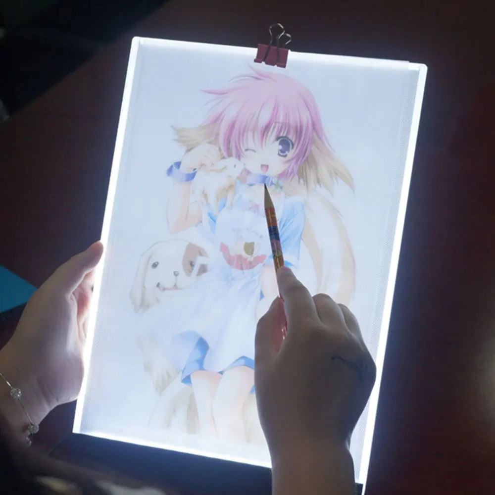 Ultrathin USB Charge A4 LED Dimmable Painting Panel Lamp Comic Sketch Write Draw Lighting Board Lig
