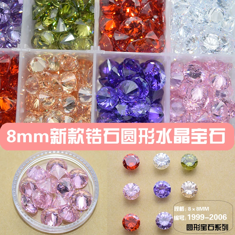 

100PCS/Lot New design nail art zircon material Precious Gemstone Manufacturer Cubic Zirconia Color Card 1999-2006, Free shipping