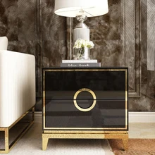 Белый черный Современный Железный литой золотой тумбочка кофе диван конец прикроватный столик мебель для дома постельный шкаф спальня