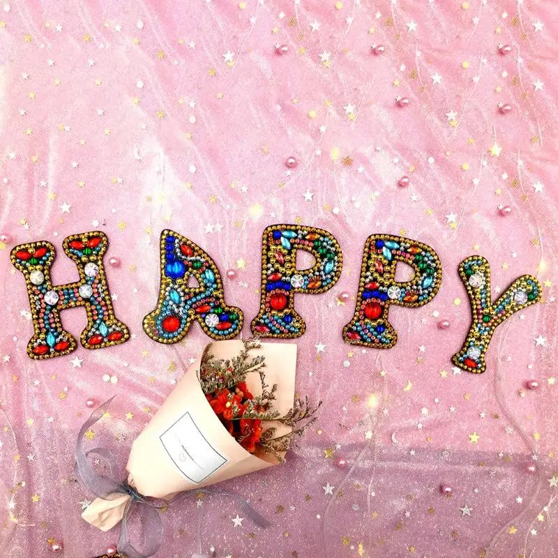 5 шт./компл. DIY Happy Full Drill специальная форма алмазная живопись брелок подарок для