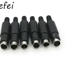 10 шт. мини DIN штекер 3pin 4pin 5pin 6pin 7pin 8pin 9pin Встроенный аудио AV Разъем diy Запчасти для шасси крепление кабеля