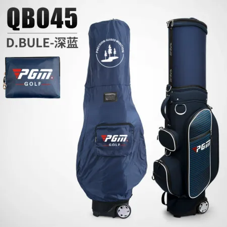 Стандартная сумка для гольфа Выдвижная Сумка водонепроницаемая ткань 6 делений сумка для гольфа с большой ролик-колесо бесплатно дождевик - Цвет: Тёмно-синий