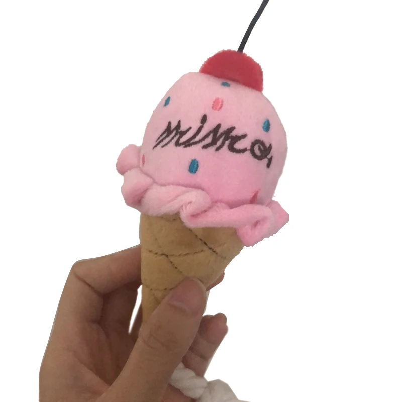 Милые плюшевые питомцы Icecream собака жевательные пищащие игрушки розовый/синий