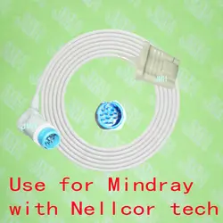Совместимость с 12 PIN Mindray PM 5000/6000 оксиметр мониторинга взрослых силикон мягкий наконечник spo2 Датчик, с Nellcor Tech