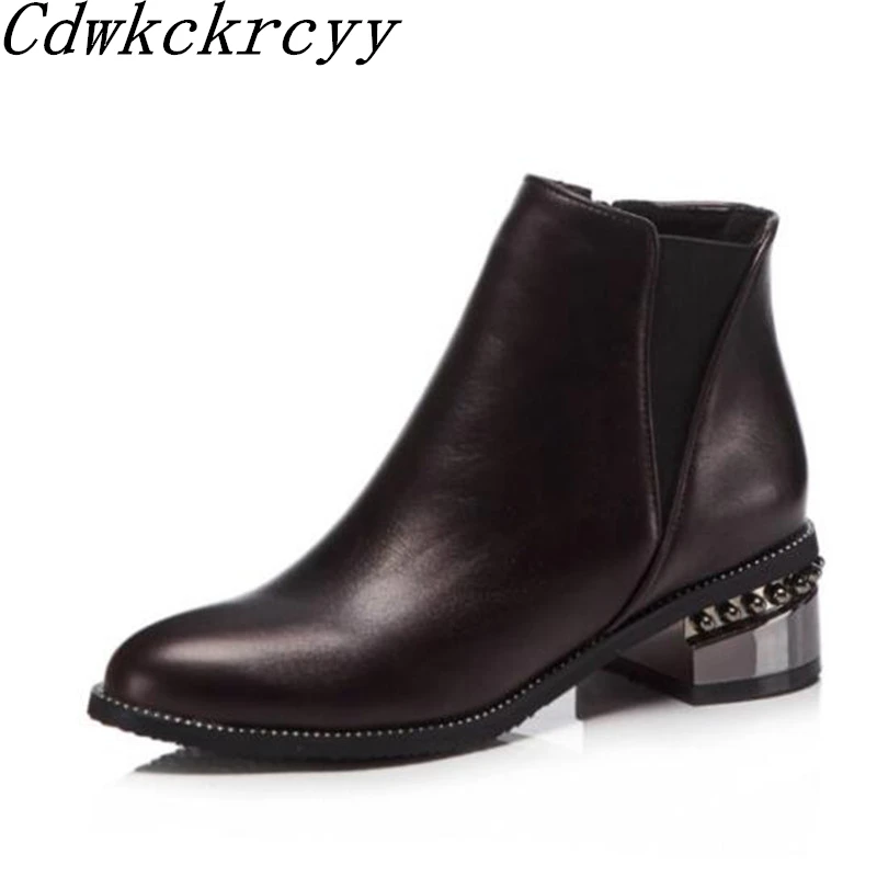 

winter New style fashion European style Cusp Martin boots Restoring ancient ways personality Cashmere Keep warm Women Boots