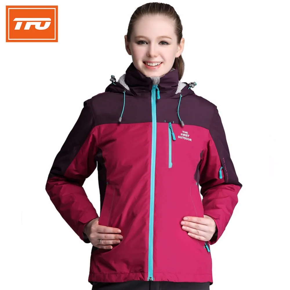 TFO Women hiking jackets 3 in 1 with inner fleece coat Waterproof