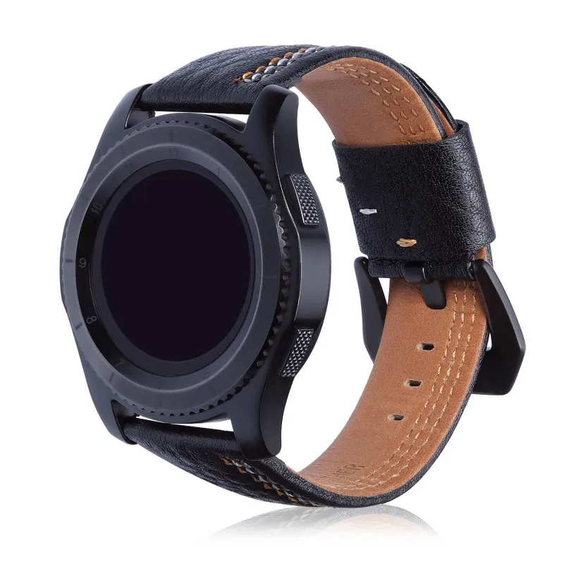 Ретро подлинный классический кожаный ремешок для samsung gear S3 Band Frontier ремешок для gear S3 классический ремешок 22 мм часы браслет