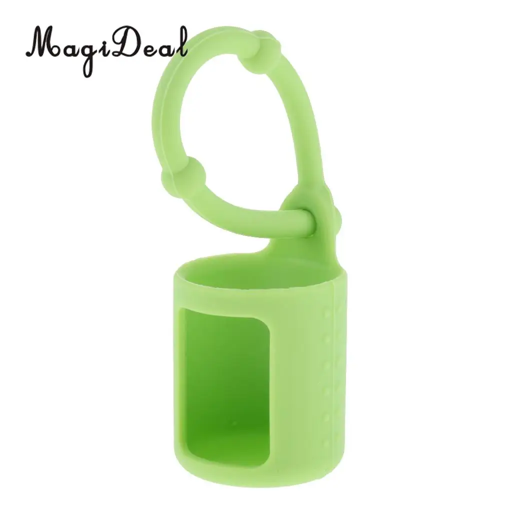 4pcs 5ml Silicone Cosmetic Makeup Essential Oil Roller Bottle Sleeves Carrying Storage Case Holder Pink Purple Green Orange