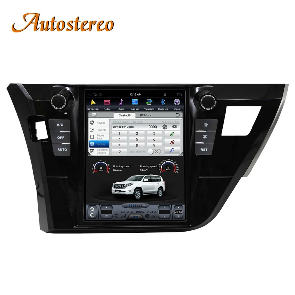 Sale Android Tesla style Car No DVD player For Toyota Corolla 2014 2015 2016 Car GPS Navigation Multimedia Head unit tape recorder 3